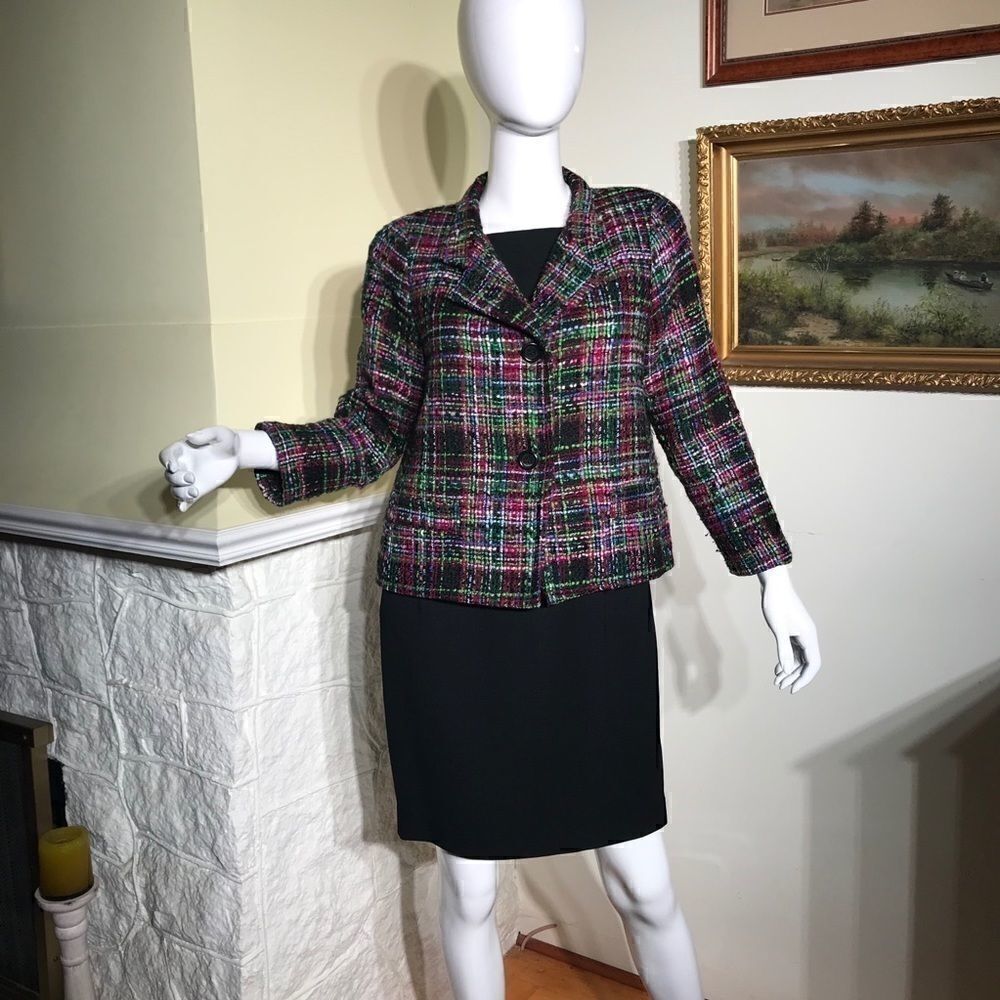 Talbots Multi-Colour Loomed Short Jacket - Picture 5 of 9